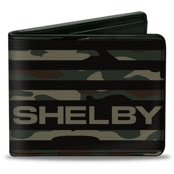 Buckle-Down Bi-Fold Wallet - Carroll Shelby SHELBY Americana Camo Olive/Black
