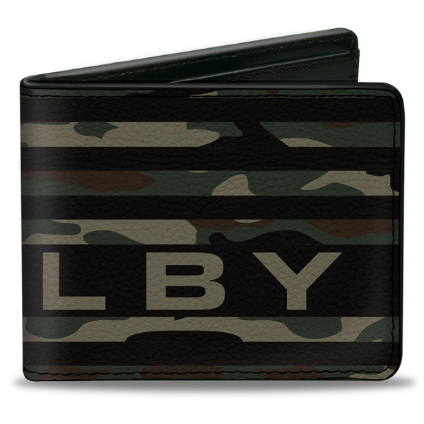Buckle-Down Bi-Fold Wallet - Carroll Shelby SHELBY Stretch Americana Camo Olive/Black