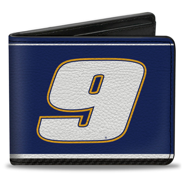 Buckle-Down Bi-Fold Wallet - Chase Elliott #9 Racing Logo Royal/Yellow/White
