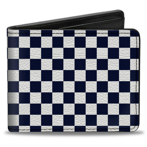 Buckle-Down Bi-Fold Wallet - Checker Midnight Blue White