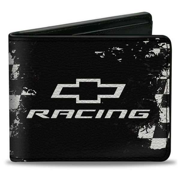 Buckle-Down Bi-Fold Wallet - Chevrolet RACING Bowtie Checker Black/White