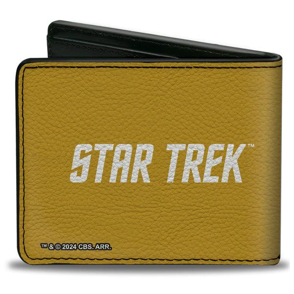 Buckle-Down Bi-Fold Wallet - Classic STAR TREK Starfleet Command Insignia Logo Gold/Yellow