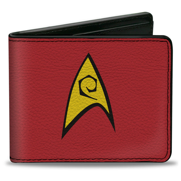 Buckle-Down Bi-Fold Wallet - Classic STAR TREK Starfleet Operations Insignia Logo Red/Yellow