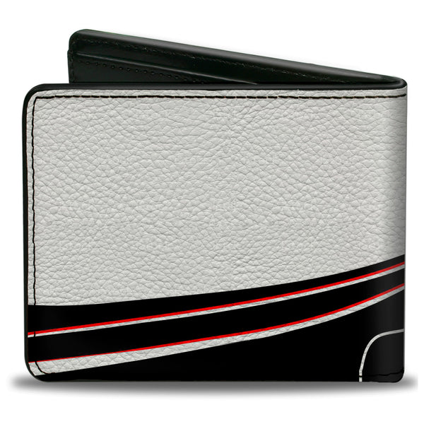 Buckle-Down Bi-Fold Wallet - COBRA JET Flaming Cobra White Black Red Blue