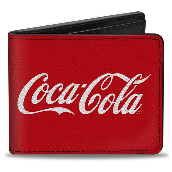 Buckle-Down Bi-Fold Wallet - COCA-COLA Coke Script Logo Repeat Red/White