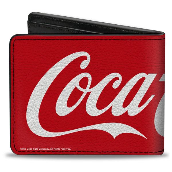 Buckle-Down Bi-Fold Wallet - COCA-COLA Coke Script Logo Stretch Red/White