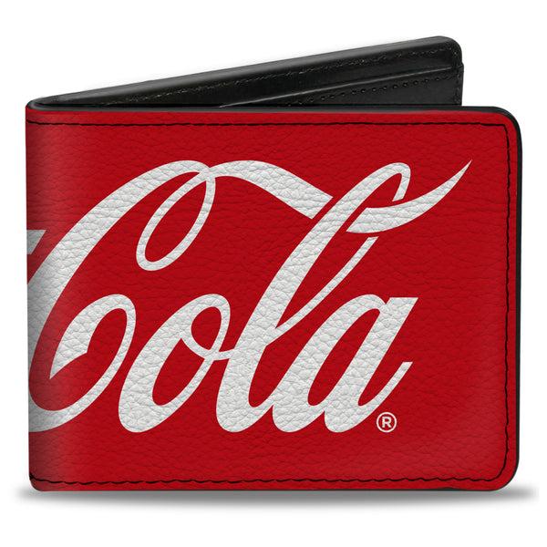 Buckle-Down Bi-Fold Wallet - COCA-COLA Coke Script Logo Stretch Red/White