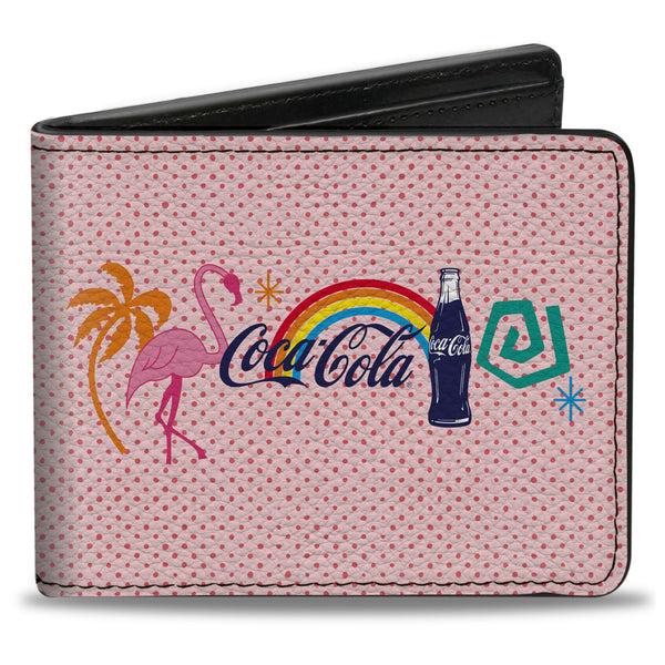 Buckle-Down Bi-Fold Wallet - Coca-Cola ENJOY Vibrant Icons Collage Pinks/Multi Color