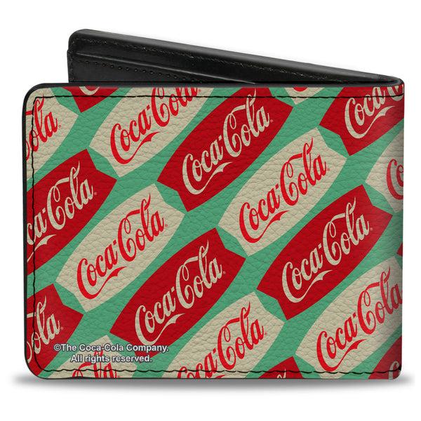 Buckle-Down Bi-Fold Wallet - Coca-Cola Script Marquee Logo Green/Red/White