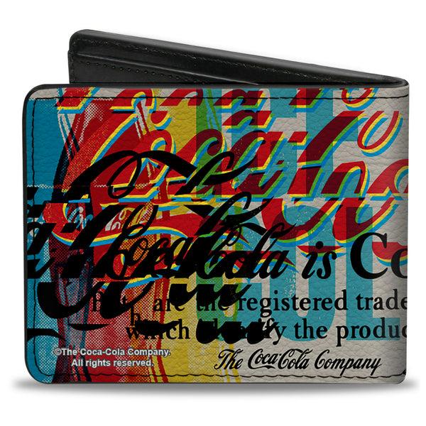 Buckle-Down Bi-Fold Wallet - COKE IS IT Pop Art Collage Multi Color