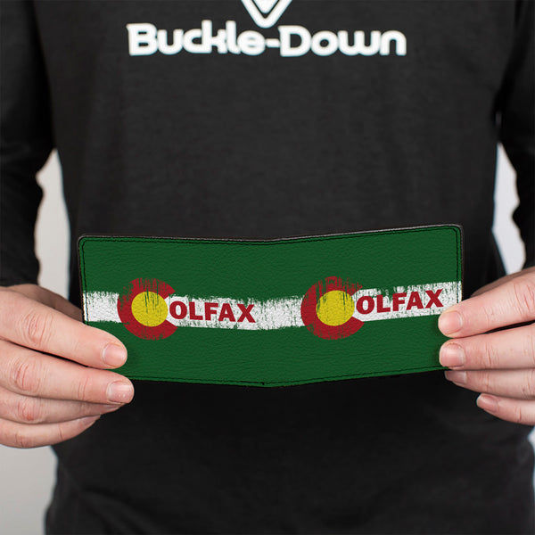 Buckle-Down Bi-Fold Wallet - COLFAX Green Stripe Weathered