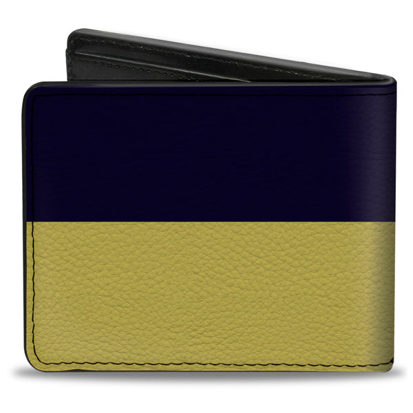 Buckle-Down Bi-Fold Wallet - Color Block Red Yellow Navy