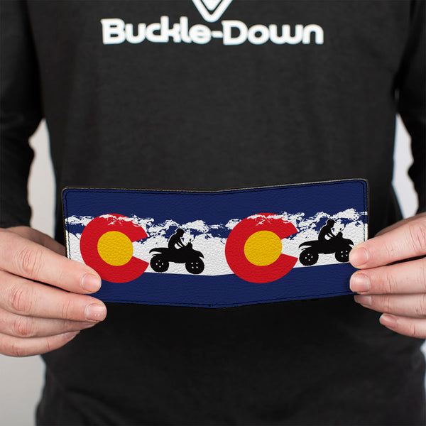 Buckle-Down Bi-Fold Wallet - Colorado ATV Rider Mountains