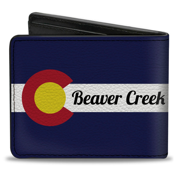 Buckle-Down Bi-Fold Wallet - Colorado BEAVER CREEK Flag Blue White Red Yellow
