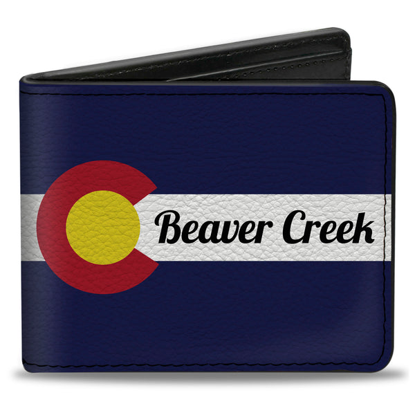 Buckle-Down Bi-Fold Wallet - Colorado BEAVER CREEK Flag Blue White Red Yellow