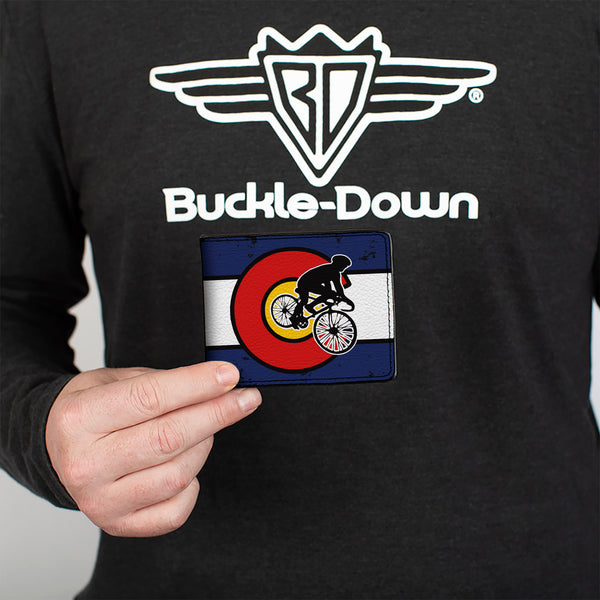 Buckle-Down Bi-Fold Wallet - Colorado Biker Distressed
