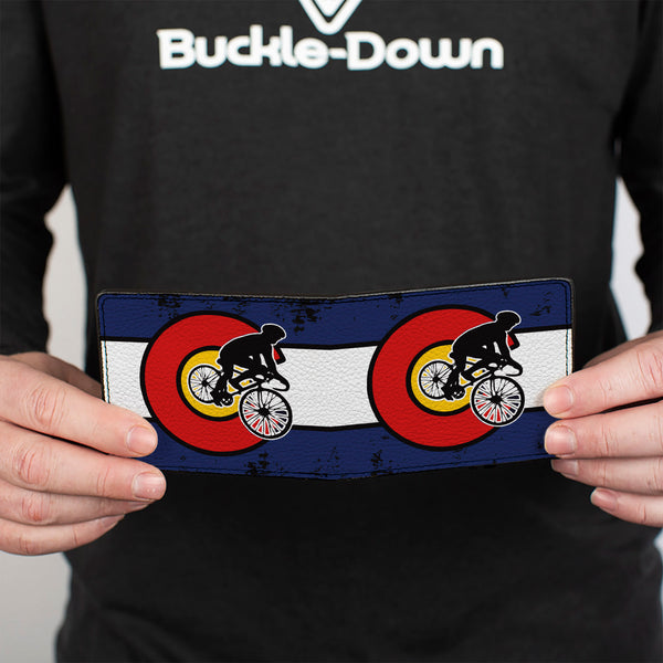 Buckle-Down Bi-Fold Wallet - Colorado Biker Distressed