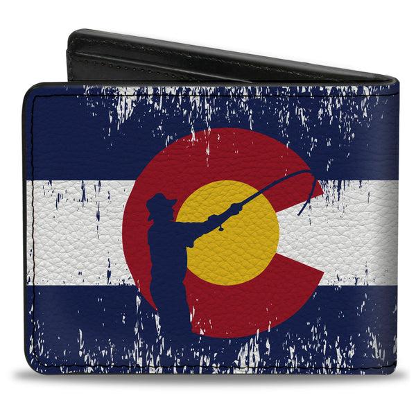 Buckle-Down Bi-Fold Wallet - Colorado Flag Fisher Weathered