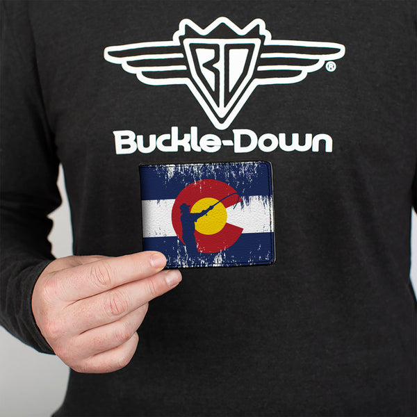 Buckle-Down Bi-Fold Wallet - Colorado Flag Fisher Weathered