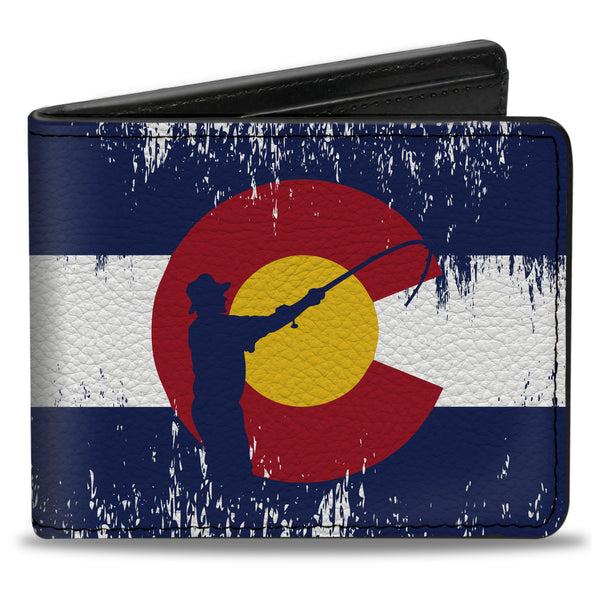 Buckle-Down Bi-Fold Wallet - Colorado Flag Fisher Weathered