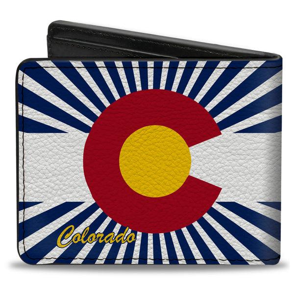Buckle-Down Bi-Fold Wallet - Colorado Flag Rays Blue White