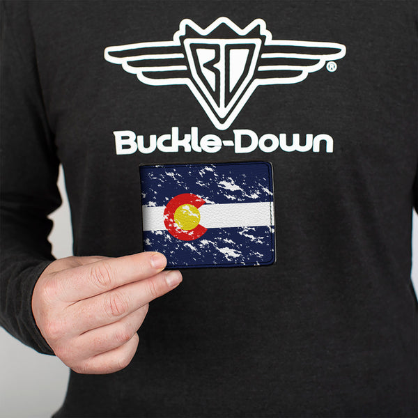 Buckle-Down Bi-Fold Wallet - Colorado Flags4 Weathered