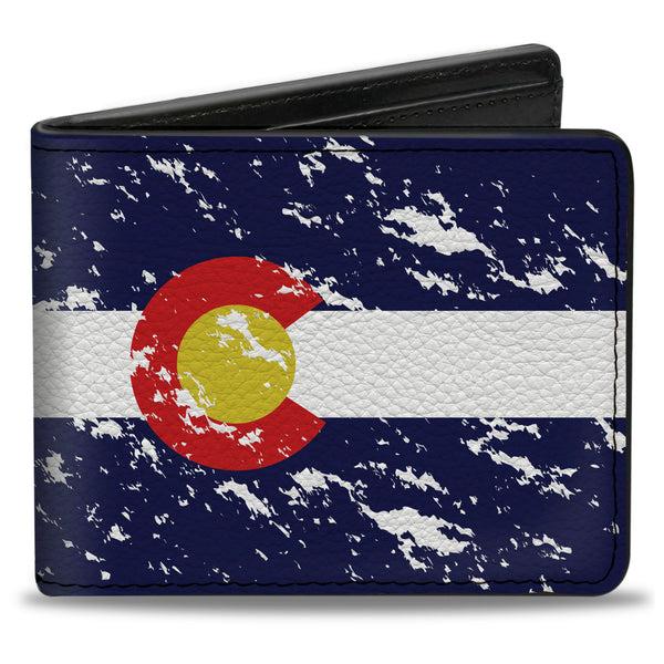 Buckle-Down Bi-Fold Wallet - Colorado Flags4 Weathered