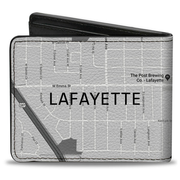 Buckle-Down Bi-Fold Wallet - Colorado Lafayette Street Map