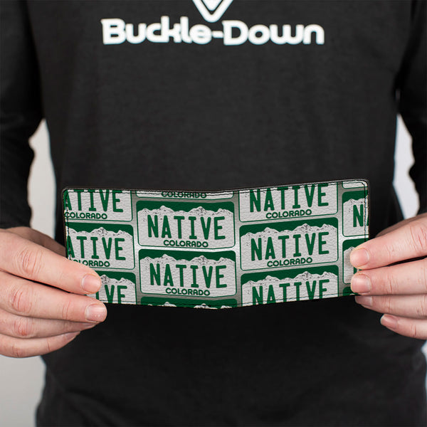 Buckle-Down Bi-Fold Wallet - Colorado License Plate NATIVE