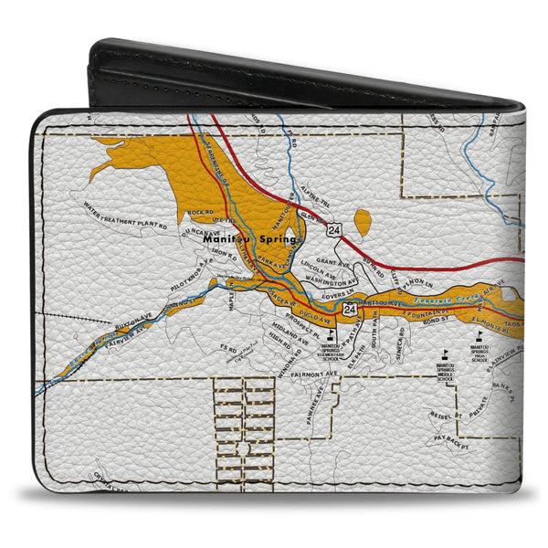 Buckle-Down Bi-Fold Wallet - Colorado Manitou Springs City Map