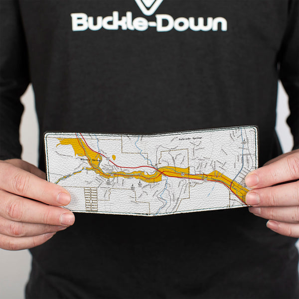 Buckle-Down Bi-Fold Wallet - Colorado Manitou Springs City Map