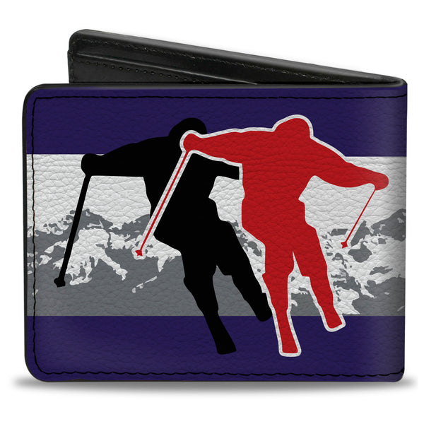Buckle-Down Bi-Fold Wallet - Colorado Skier1 Red Mountains