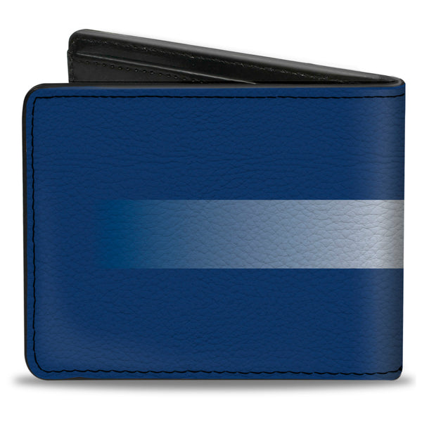 Buckle-Down Bi-Fold Wallet - Colorado Skier2 Blue White Red Yellow