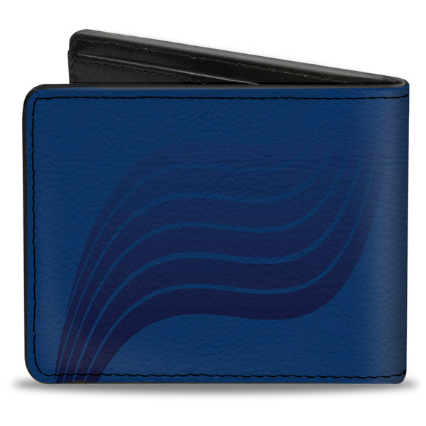 Buckle-Down Bi-Fold Wallet - Colorado Skier3 Blues Red Yellow