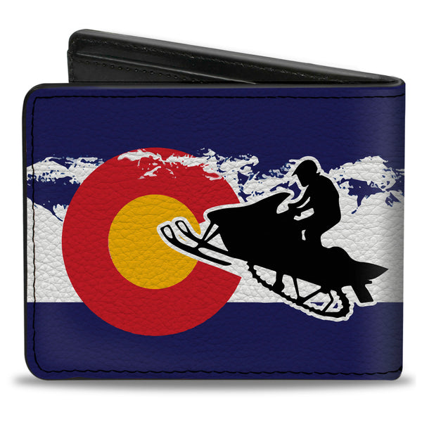 Buckle-Down Bi-Fold Wallet - Colorado Snowmobiler Mountains