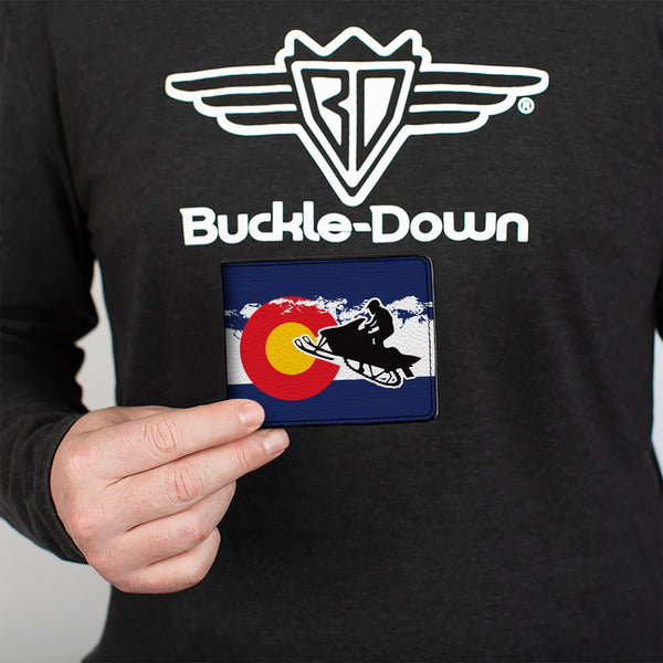 Buckle-Down Bi-Fold Wallet - Colorado Snowmobiler Mountains