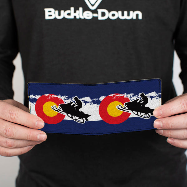 Buckle-Down Bi-Fold Wallet - Colorado Snowmobiler Mountains