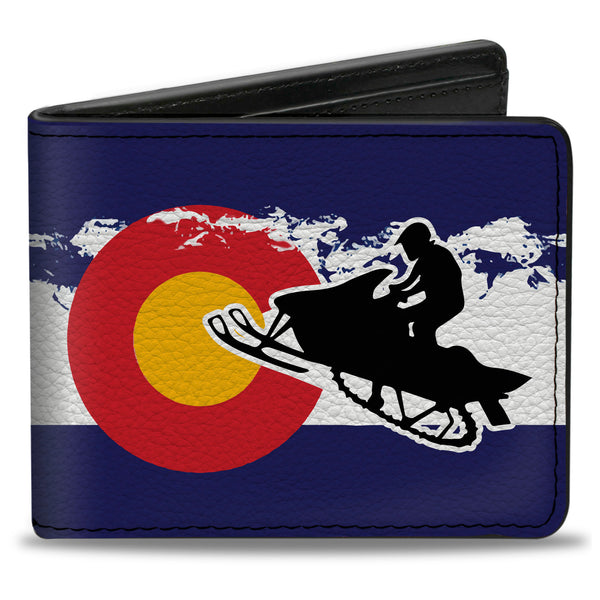 Buckle-Down Bi-Fold Wallet - Colorado Snowmobiler Mountains