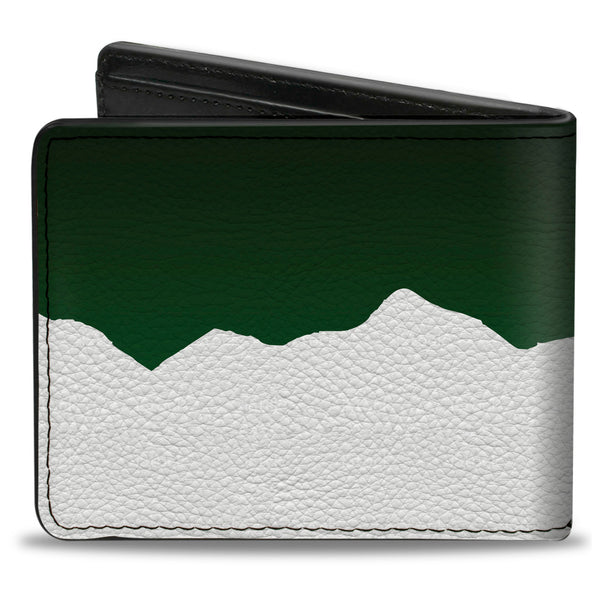 Buckle-Down Bi-Fold Wallet - Colorado Solid Mountains Green White