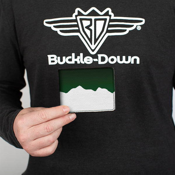 Buckle-Down Bi-Fold Wallet - Colorado Solid Mountains Green White