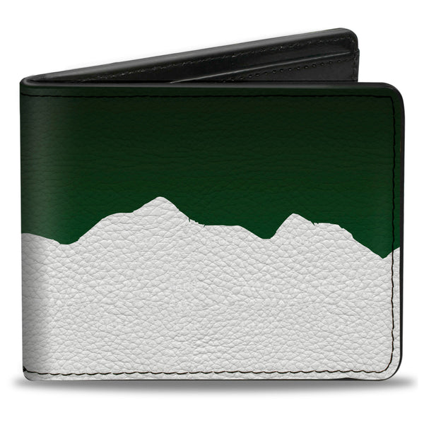 Buckle-Down Bi-Fold Wallet - Colorado Solid Mountains Green White