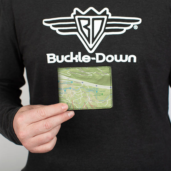 Buckle-Down Bi-Fold Wallet - Colorado Vail Mountain Street Map