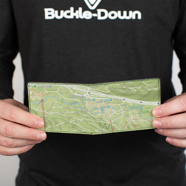 Buckle-Down Bi-Fold Wallet - Colorado Vail Mountain Street Map