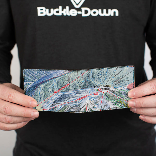 Buckle-Down Bi-Fold Wallet - Colorado Winter Park Run1 Mary Jane