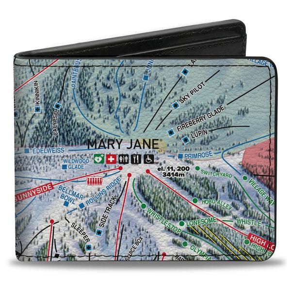 Buckle-Down Bi-Fold Wallet - Colorado Winter Park Run1 Mary Jane
