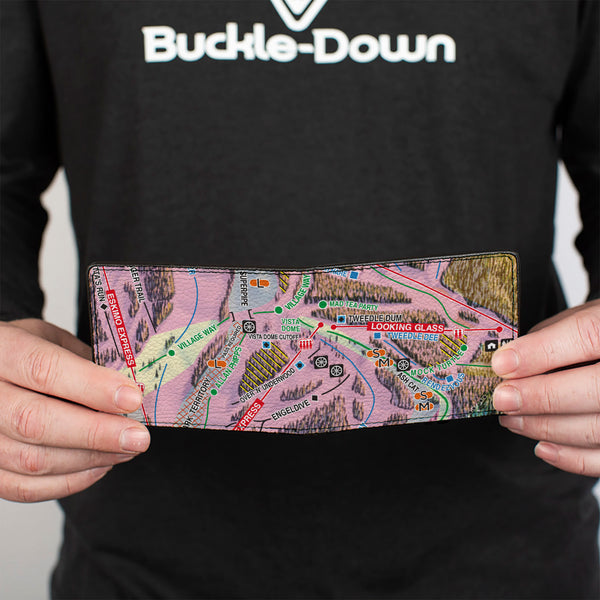 Buckle-Down Bi-Fold Wallet - Colorado Winter Park Run5 Looking Glass