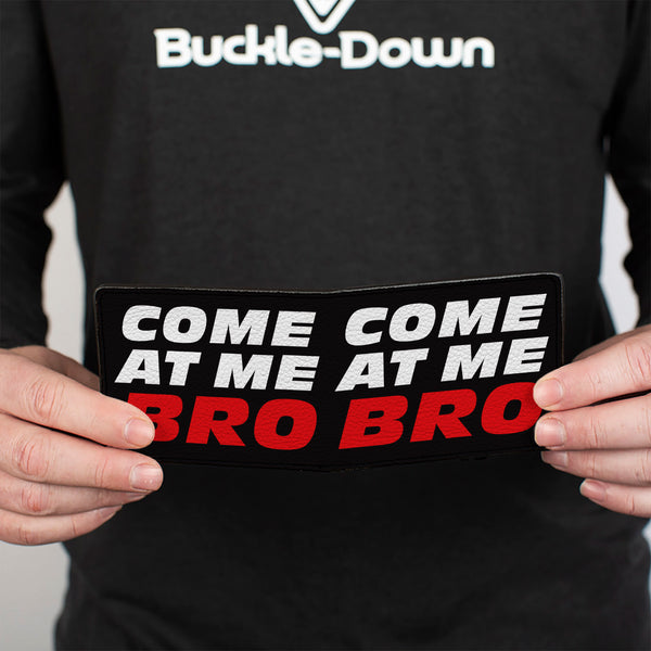 Buckle-Down Bi-Fold Wallet - COME-AT ME-BRO Black White Red