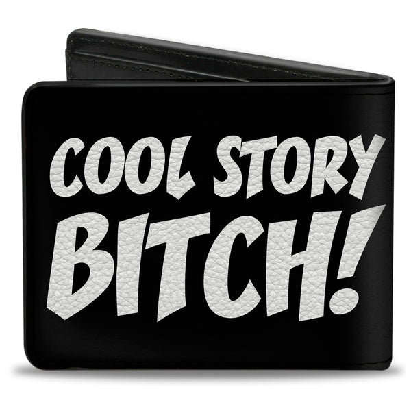 Buckle-Down Bi-Fold Wallet - COOL STORY BITCH Black White