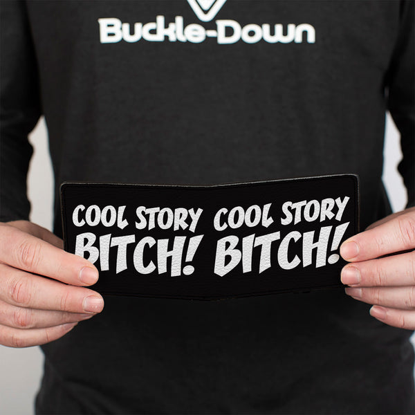 Buckle-Down Bi-Fold Wallet - COOL STORY BITCH Black White