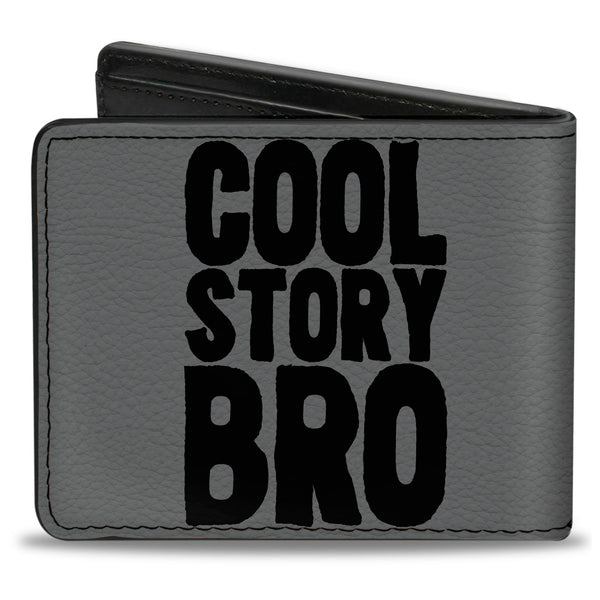 Buckle-Down Bi-Fold Wallet - COOL STORY BRO Gray Black